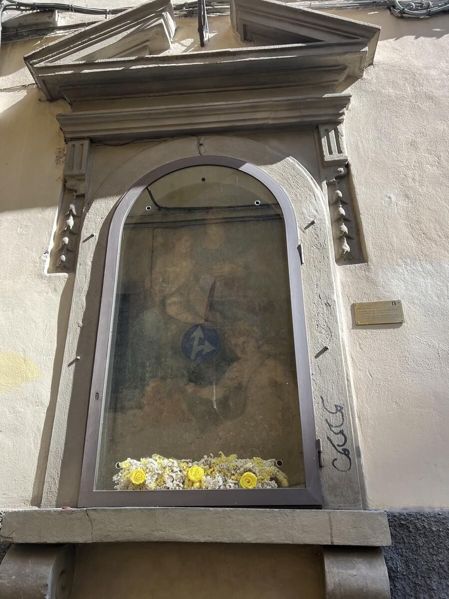 Quadro della Madonna con Gesù bambino ed un angelo