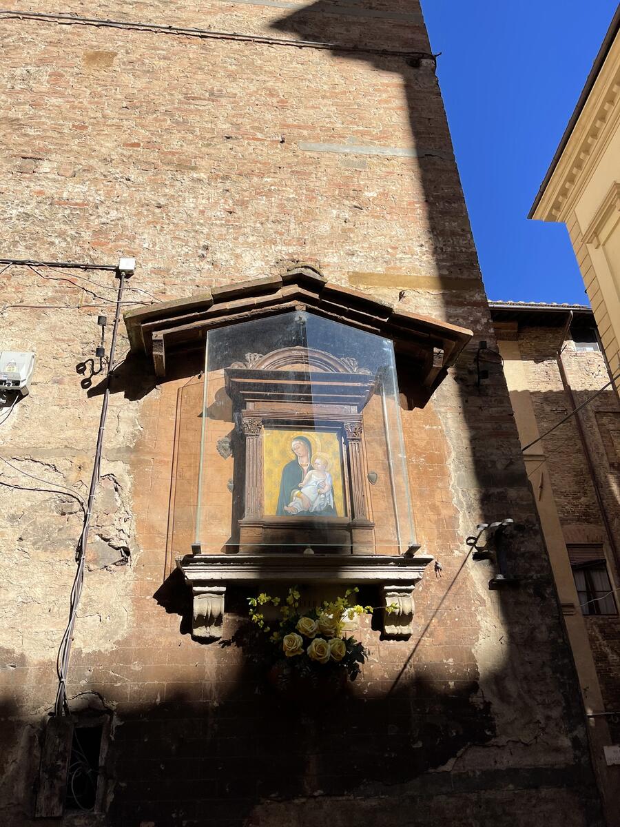 Quadro con Madonna delle Grazie e Gesù